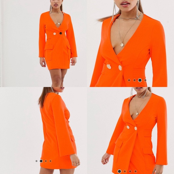 ASOS Tux Dress w/ Button Detail - Picture 2 of 3